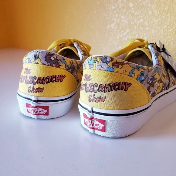 VANS Era X The Simpsons Itchy & Scratchy 2020 Yellow Sneakers Shoes Men's US 11